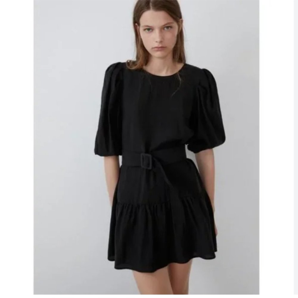 Zara Puff Sleeve Mini Dress